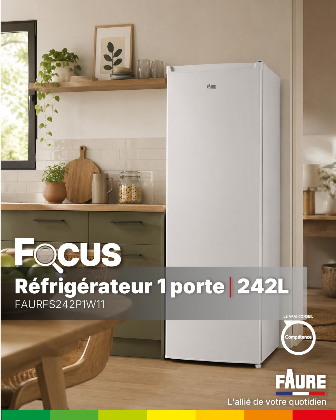 🥗 Conservez toute la fraîcheur de vos aliments avec Faure ! ❄️
À la recherche d'un réfrigérateur pratique, silencieux et économe en énergie ? Le réfrigérateur 1 porte Faure 242 L est le compagnon idéal pour votre quotidien.
✅ Grande capacité de 242 L
✅ Dégivrage automatique
✅ Seulement 39 dB pour un confort au quotidien
✅ Format compact : 54,5 cm de large
✅ Garantie 3 ans
Et avec sa faible consommation d'énergie, faites des économies jour après jour, sans compromis sur les performances.
📍 Rendez-vous dans votre magasin Compétence pour découvrir toute la gamme Faure et bénéficier des conseils de nos experts.
https://www.magasinscompetence.fr/
#MagasinsCompétence #Faure #Réfrigérateur #Électroménager #Cuisine #Maison #ÉconomiesDEnergie