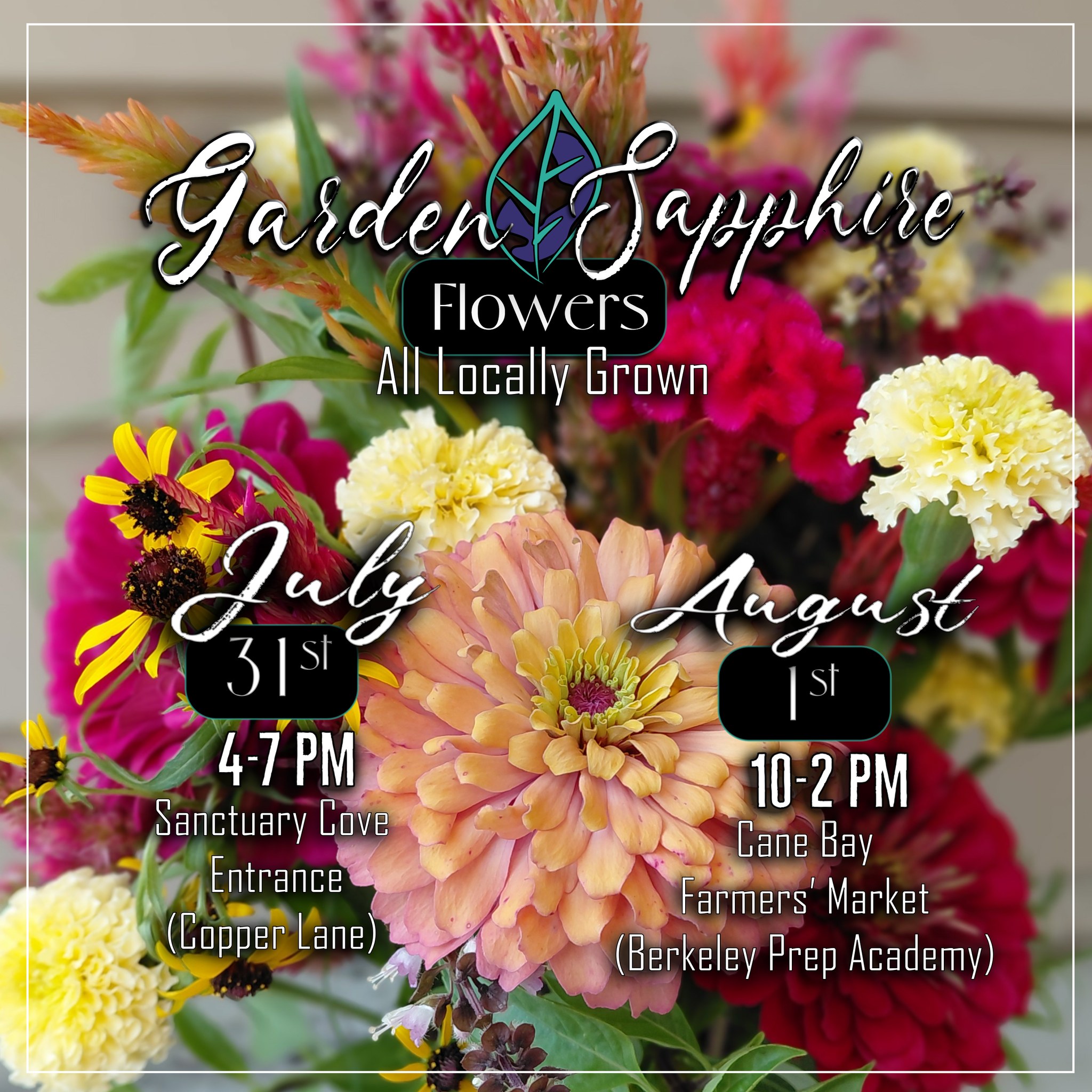 Finishing off July and moving right into August!
We will be at our Friday Evening Pop-up Stand outside the Second Entrance to Sanctuary Cove (at Copper Lane) from 4-7pm tonight.
If you miss us tonight, we will be at the Cane Bay Farmers' Market on Saturday morning at Berkeley Prep Academy from 10-2pm.