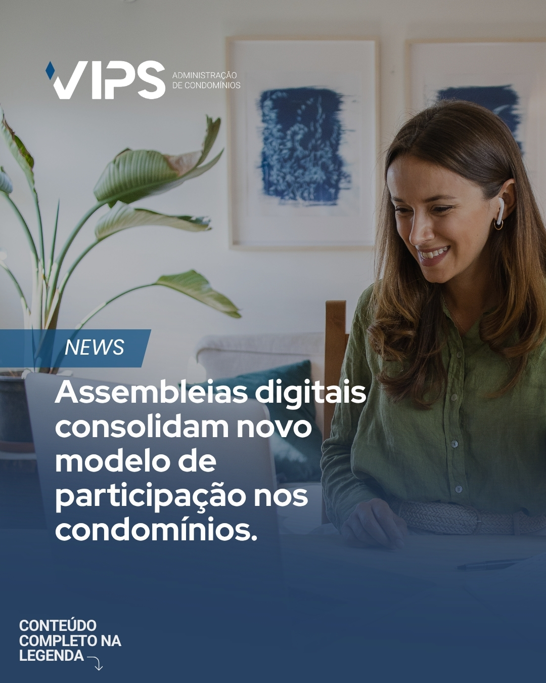 As assembleias virtuais deixaram de ser uma solução temporária e passaram a fazer parte da rotina de muitos condomínios brasileiros.
Além de ampliar a participação dos moradores, elas oferecem mais praticidade, transparência e agilidade para a tomada de decisões, sempre respeitando a legislação e as regras da convenção condominial.
A tecnologia continua transformando a gestão dos condomínios e aproximando moradores das decisões importantes.
VIP’S
Porque viver bem,
começa com uma
boa gestão.
#AssembleiaDigital #GestãoCondominial #Tecnologia #Síndico #VIPSCondomínios
