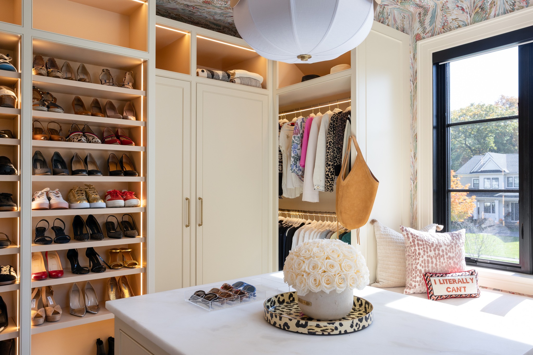 Every inch has a purpose in this custom closet, from illuminated shoe storage and double hanging space to concealed cabinetry and a sun-filled window seat. Built to make daily routines feel a little more luxurious.
Cabinetry: Fallon Fine Cabinetry
Interior Designer: @tastedesigninc
Photographer: @emilyobrienphoto_design
Architect: @slocumhalldesign
#CustomHome #LuxuryHome #LuxuryBuilder #CustomBuilder #CustomHomeBuilder #LuxuryConstruction #FineHomebuilding #CustomCloset #WalkInCloset #DressingRoom #CustomMillwork #CustomCabinetry #BuiltInStorage #ClosetDesign #InteriorArchitecture #ArchitecturalDetails #Craftsmanship #LuxuryInteriors #MassachusettsBuilder #BostonBuilder