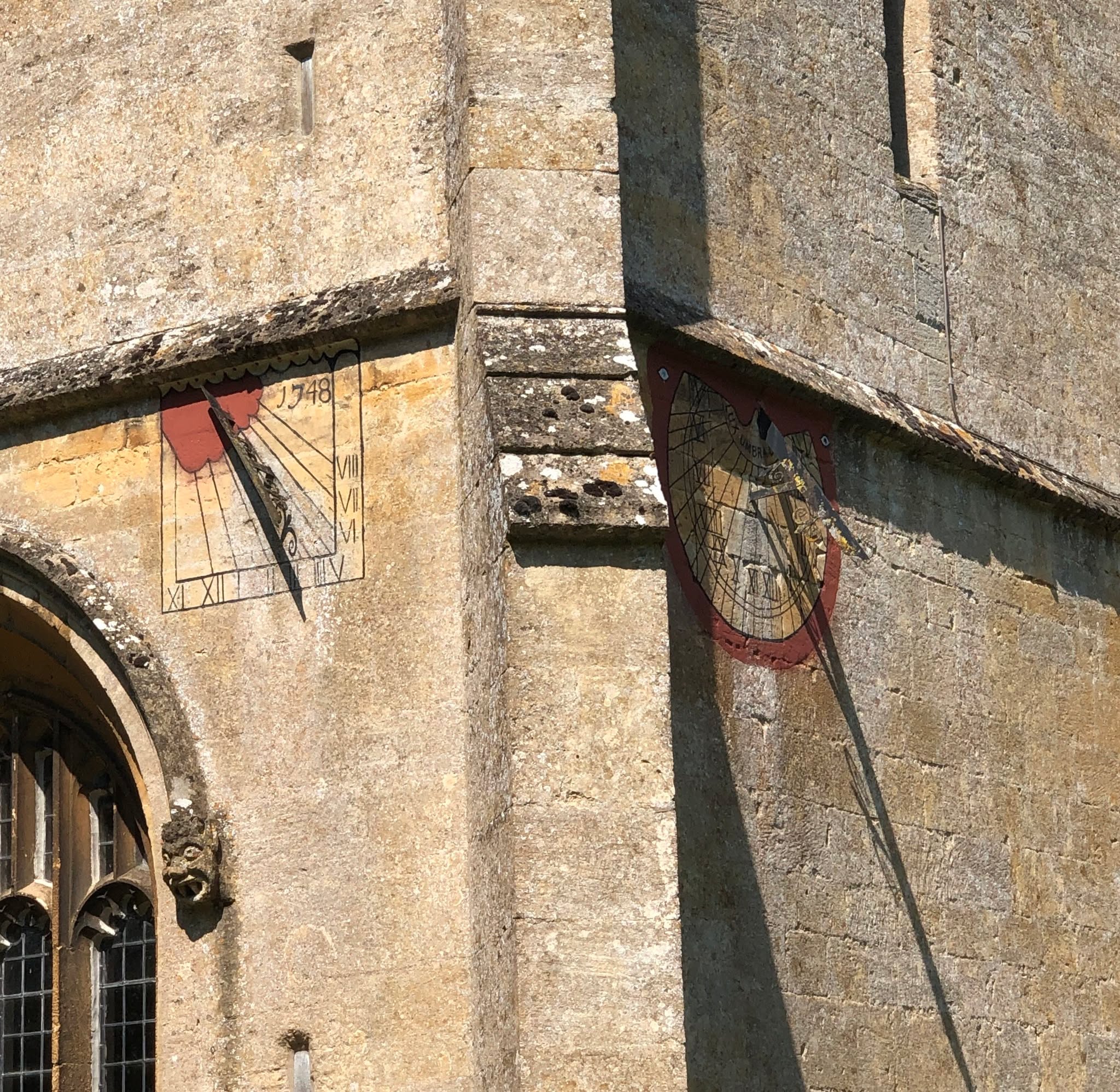 Sundials on church towers are known as mass dials and showed the time of the next service in the Medieval age. These fine examples are in the lovely village of Naunton.
#offbeatcotswolds #bluebadgeguide #bluebadgeguides
#britainsbestguides #Cotswolds #thecotswolds
#inthecotswolds #cotswoldcountry #Cotswolds_Culture #lovethecotswolds
#discoverthecotswolds #visitthecotswolds #discovercotswolds #cotswoldslife #cotswoldlife
#your_cotswolds
#cotswoldvillage #visitengland #englishvillage
#englishcountryside
#explore_britain_ #traveling_uk
#photosofengland #instabritain #europetravel