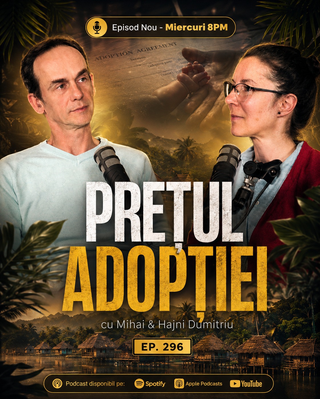 Uneori dragostea costă.
Mihai și Hajni Dumitriu au cunoscut această realitate atât prin adopția copiilor lor, cât și prin chemarea spre misiune în Papua Noua Guinee.
În episodul 296 din Unde Ești, Omule?, vorbim deschis despre drumul adopției, despre dificultățile care au apărut, despre copii, familie și despre ce înseamnă să spui „DA” chemării lui Dumnezeu chiar și atunci când nu știi cât te va costa.
O poveste despre credință, sacrificiu, familie și o dragoste care merge mult mai departe decât confortul personal.