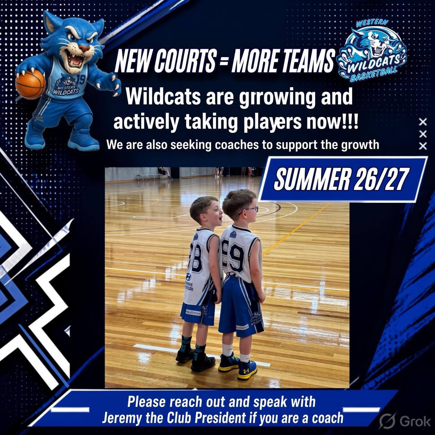 Wildcats are growing !!
Altona and Wyndham basketball !!
With new courts to train on we are intaking players now, active players jump on the waitlist and we will be in contact within 24 hours.
Also seeking coaching staff to facilitate our growth.
If you are seeking to be part of the largest and most professional basketball club in the western suburbs โACT NOWโ donโt wait, we will reach capacity quickly.
Become a wildcat for summer season, we are also taking non training complete teams wishing to play at wyndhambasketball and altona_basketball
#wyndhambasketball
#Altona_basketball
#geelongbasketball
#westgatebasketball
#meltonbasketball
#keilorbasketball
#baksetball
#pointcookbasketballclub
#3030
#keilorbasketballassociation
https://www.westernwildcatsbc.com/contact-us-western-wildcats