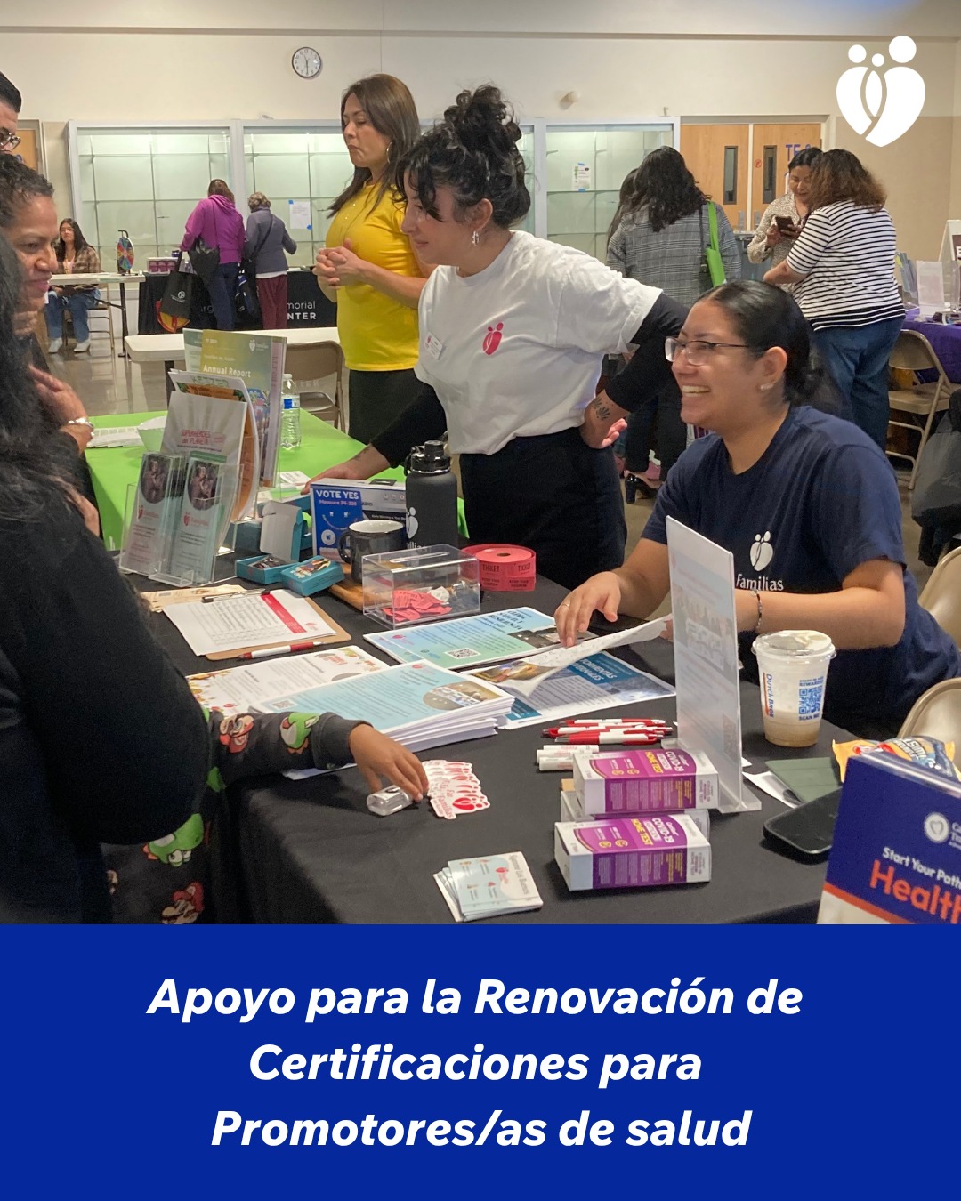 ¿Está por vencerse su certificación como Promotor de Salud (CHW)? ¿Necesita apoyo en español? ¡Comuníquese con el equipo de Fuerza Laboral de Promotores de Salud de Familias en Acción!
Si necesita ayuda para determinar cuándo debe presentar la solicitud o si cumple con los requisitos de CEU, para crear una cuenta en el Registro de Trabajadores de la Salud, o si tiene otras preguntas sobre el proceso de la renovación, puede comunicarse con el equipo de la fuerza laboral de Promotores en rayos@familiasenaccion.org.
