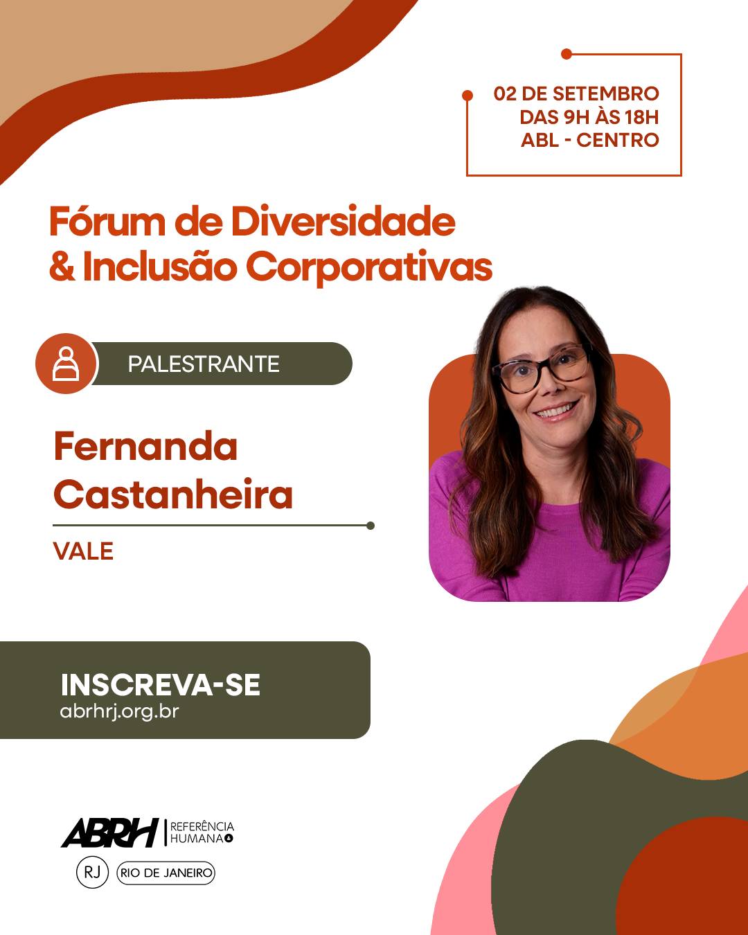 Novos nomes, novos olhares e um debate que promete ser transformador.
O time de palestrantes do Fórum de Diversidade e Inclusão Corporativas da ABRH-RJ está ainda mais completo! Profissionais com diferentes experiências, perspectivas e trajetórias se reúnem para ampliar a conversa sobre diversidade e inclusão no ambiente corporativo.
Mais do que ouvir especialistas, participar do Fórum é estar em um espaço de troca, reflexão e construção de caminhos mais inclusivos para as organizações.
📅 2 de setembro
📍 Academia Brasileira de Letras – RJ
⏰ 9h às 17h
Se você atua com pessoas, liderança, cultura e estratégia, este debate é para você.
🎟️ Garanta seu ingresso e venha fazer parte dessa conversa! Acesse o site da ABRH-RJ ou o link disponível na bio.
#ABRH #ABRHRJ #DiversidadeEInclusão #Diversity #Inclusão #RH #GestãoDePessoas #Liderança #FórumABRHRJ