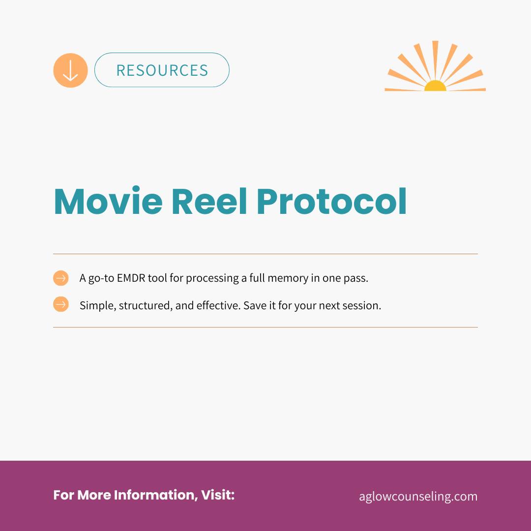 A go-to EMDR tool for processing a full memory in one pass. 🎬
My free Movie Reel Protocol download walks you through having clients narrate an experience like a movie, gently interrupting at moments of activation for 6–12 short sets of BLS, then a conscious breath before continuing the story. Simple, structured, and effective. Save it for your next session.
Free download at the link in my bio.
#EMDR #EMDRProtocol #TraumaTherapy #ClinicalTools #TherapistResources