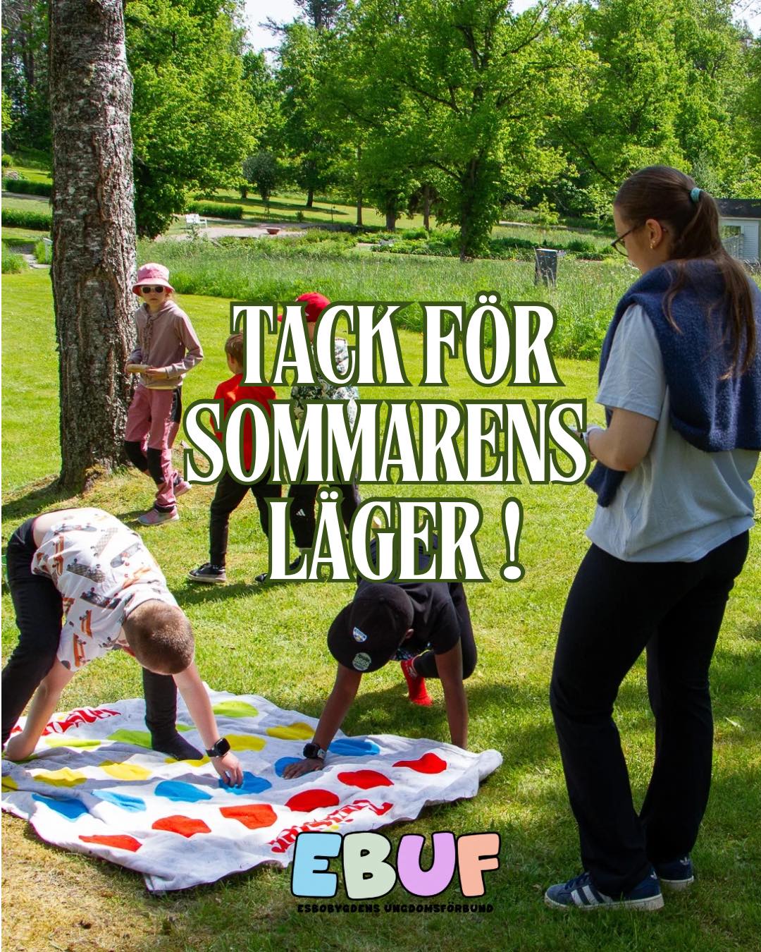 Tack för sommarens 28 läger!🩵
Tack till våra bidragsgivare och samarbetspartners som möjliggör vår lägerverksamhet🌟: Esbo stad, Stiftelsen Brita Maria Renlunds minne, statsunderstöd från Tillstånds- och tillsynsverket, OP Nyland, Svenska Kulturfonden och Sparbanksstiftelsen Esbo-Grankulla!
Psst! Har du glömt något på våra läger? Kontakta ebuf@ebuf.org! 👚🩳
Hoppas vi ses nästa sommar! 👋🏼🌞
#ebuf #sommarläger