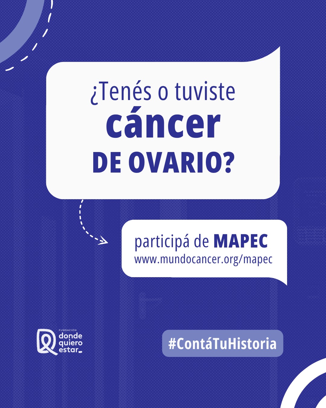 ¿Tenés o tuviste cáncer de ovario en los últimos 5 años? 🌸
Tu voz y tu experiencia son fundamentales para transformar la realidad de la salud femenina en nuestro país. Desde la Fundación Donde Quiero Estar impulsamos MAPEC 2026, un mapeo nacional diseñado para relevar las barreras de acceso, acortar los tiempos de espera y mejorar la calidad en el diagnóstico precoz y tratamiento del cáncer de ovario.
Queremos conocer el recorrido que atravesaste para visibilizar la situación federal y garantizar una atención integral y oportuna para todas.
📍 Zonas que estamos mapeando:
Si vivís en alguna de estas provincias, tu participación es clave para el mapa:
Buenos Aires
CABA
Córdoba
Mendoza
Misiones
Tierra del Fuego
🙌 ¿Por qué sumar tu testimonio?
Al compartir tu historia, nos ayudás a detectar necesidades reales, promover mejores protocolos de oncología ginecológica y acompañar a quienes hoy están en tratamiento o por comenzarlo.
¡Contá tu historia y ayudanos a transformar la atención de la salud! 💪✨
👉 Sumate y completá por WhatsApp al +54 9 11 69129659 wa.link/rw6h43 En los próximos días te contactaremos para coordinar la entrevista.
#contátuhistoria #mapec2026 #cáncerdeovario #saludginecológica #oncologíaginecológica #fundacióndondequieroestar #mundocancer #diagnósticoprecoz #accesoaeltratamiento #reddecontención
@vickyvieltemperley @VickyViel