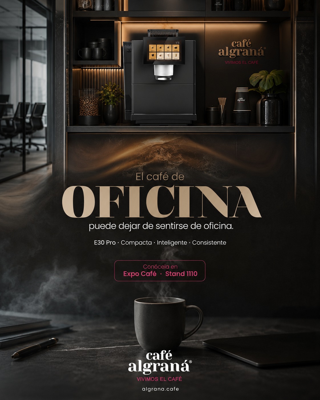 A veces no hace falta cambiar todo el espacio.
Solo cambiar la experiencia. ☕
E30 Pro
Compacta. Inteligente. Consistente.
Nos vemos en Expo Café 2026 · Stand 1110
📲 algrana.cafe
#KalermE30Pro #CaféAlgraná #ExpoCafé2026