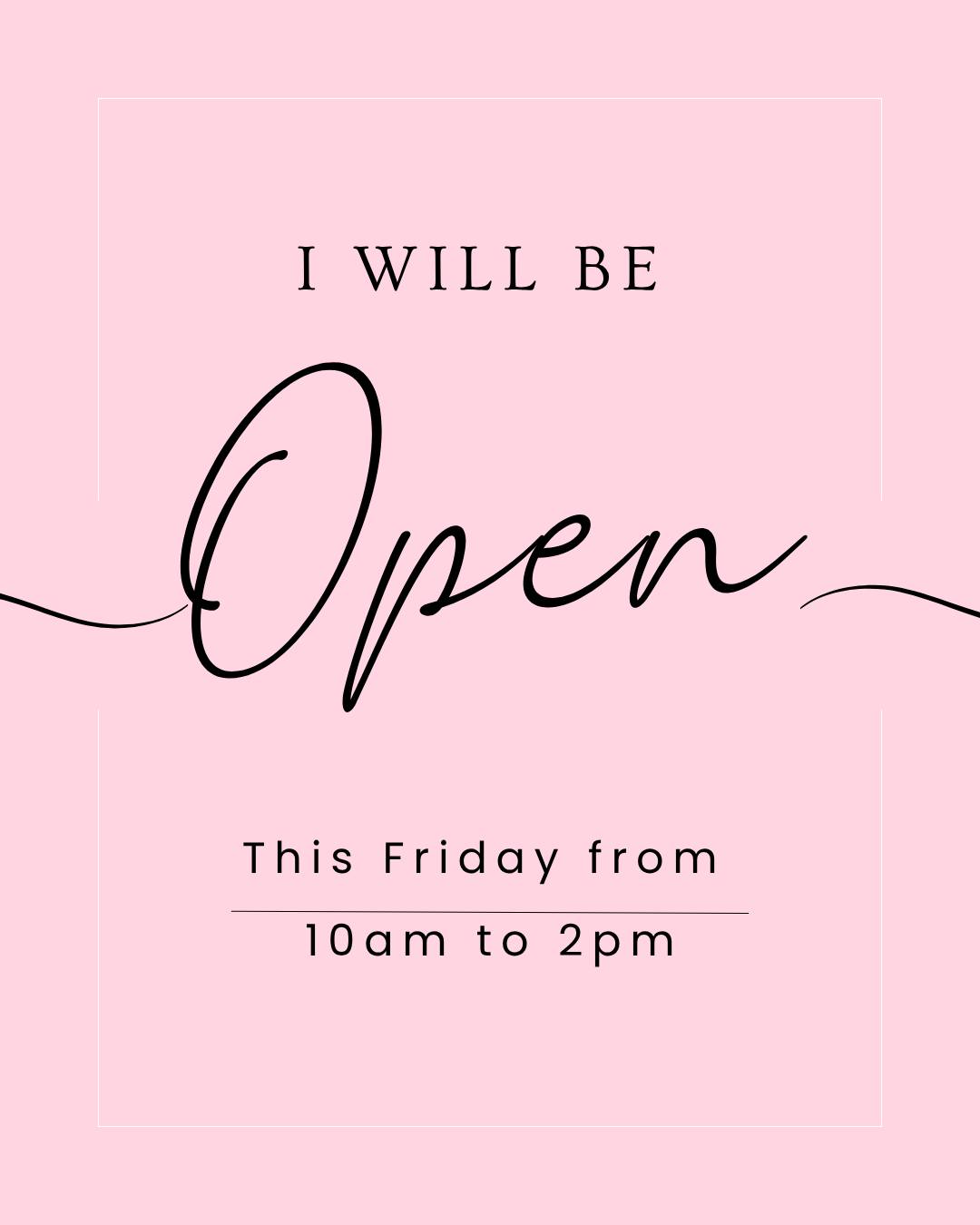 This Friday, our doors will be open from 10 am to 2 pm. We invite you to stop by for a delightful treat, a fresh cup of coffee, and to explore our beautiful bouquets from @three.seeds.flower.co