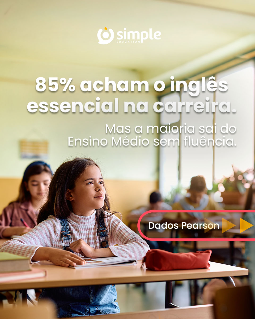 A transição para um programa bilíngue resolve essa defasagem curricular, moderniza sua proposta pedagógica e eleva a autoridade da sua escola. Prepare seus alunos para o futuro com os programas bilíngues de alta performance da Simple. #SimpleEducation #VersoEducação #ProgramaBilínguedeAltaPerformance