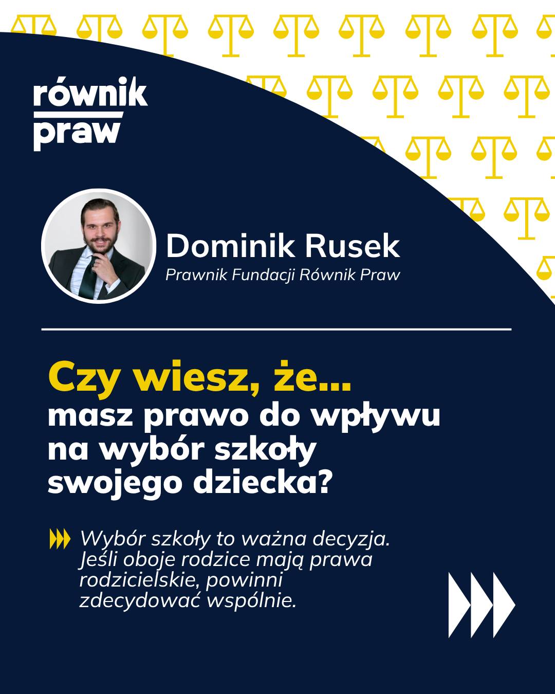 Wybór szkoły lub przedszkola to jeden z tych momentów, który potrafi wywołać sporo emocji. Zwłaszcza, gdy rodzice nie są już razem.
Nawet jeśli po rozstaniu dziecko mieszka na stałe tylko z jednym z rodziców, ale oboje zachowali pełną władzę rodzicielską, decyzja o wyborze placówki musi być podjęta wspólnie. Żadne z rodziców nie może samodzielnie zapisać ani przenieść dziecka do innej szkoły bez zgody drugiego.
Co jednak w sytuacji, gdy komunikacja zawodzi i rodzice nie potrafią dojść do porozumienia? Wtedy z pomocą przychodzi sąd, który rozstrzyga sprawę, kierując się wyłącznie dobrem dziecka.
Masz pytania dotyczące prawa rodzinnego? Skontaktuj się z nami. Podczas indywidualnych konsultacji wspólnie przyjrzymy się Twojej sprawie i pomożemy zabezpieczyć to, co dla Ciebie najważniejsze.