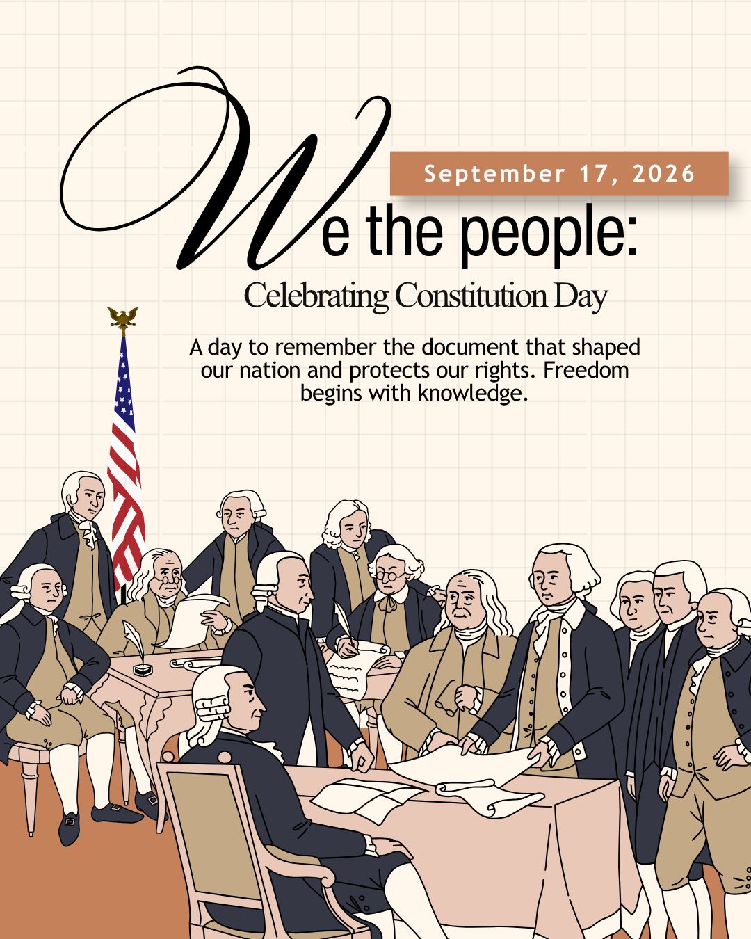 On Constitution Day, we proudly commemorate the 239th anniversary of the signing of the United States Constitution, the very foundation of our Republic.
Click the link below for more information about Constitution Day (also known as Citizenship Day) and related educational resources!
https://billofrightsinstitute.org/constitution-day/
#ConstitutionDay #CitizenshipDay #browncountymuseumofhistory
