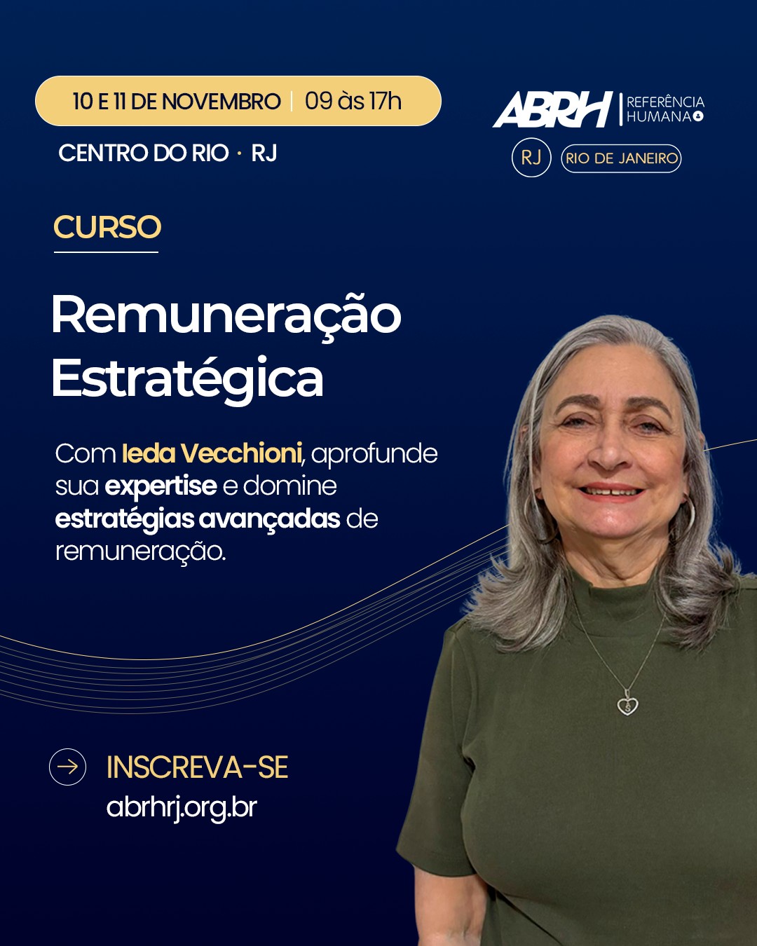 Turma 03 confirmada!
Quer aprimorar seus conhecimentos em Remuneração Estratégica e fortalecer sua atuação na área? Essa é a oportunidade.
📅 10 e 11 de novembro
⏰ 09h às 17h
📍 Centro-RJ
Uma formação para quem busca atualização e mais preparo para os desafios da área de remuneração.
Garanta sua vaga na Turma 03.
👉 Inscreva-se pelo link na bio.
#ABRHRJ #RemuneraçãoEstratégica #Remuneração #GestãoDePessoas #RH