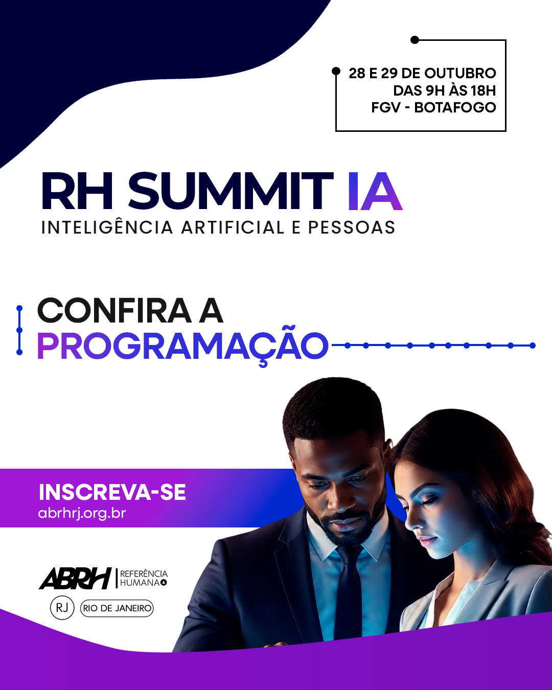 🤖 O futuro do trabalho já está acontecendo — e você precisa estar nessa conversa.
Nos dias 28 e 29 de outubro, o RH Summit IA – Inteligência Artificial e Pessoas reúne profissionais para discutir como a IA está transformando a gestão de pessoas, a liderança, o trabalho e as organizações.
📅 28 e 29 de outubro
📍 FGV – Botafogo | Rio de Janeiro
E para você já entrar no clima, reunimos neste carrossel a programação completa do evento.
São dois dias de conteúdo para entender os impactos da IA, trocar experiências e refletir sobre os caminhos que estamos construindo para o futuro do trabalho. De governança e segurança a liderança, seleção, competências, agentes de IA e futuro do trabalho: tem muito conteúdo para acompanhar.
👉 Deslize para conferir a programação completa e programe-se para viver essa experiência.
Garanta seu ingresso
Link na bio!
#RHSummitIA #ABRH #InteligenciaArtificial #RH #GestaoDePessoas #FuturoDoTrabalho #Lideranca #Tecnologia #Inovacao #IA #RioDeJaneiro