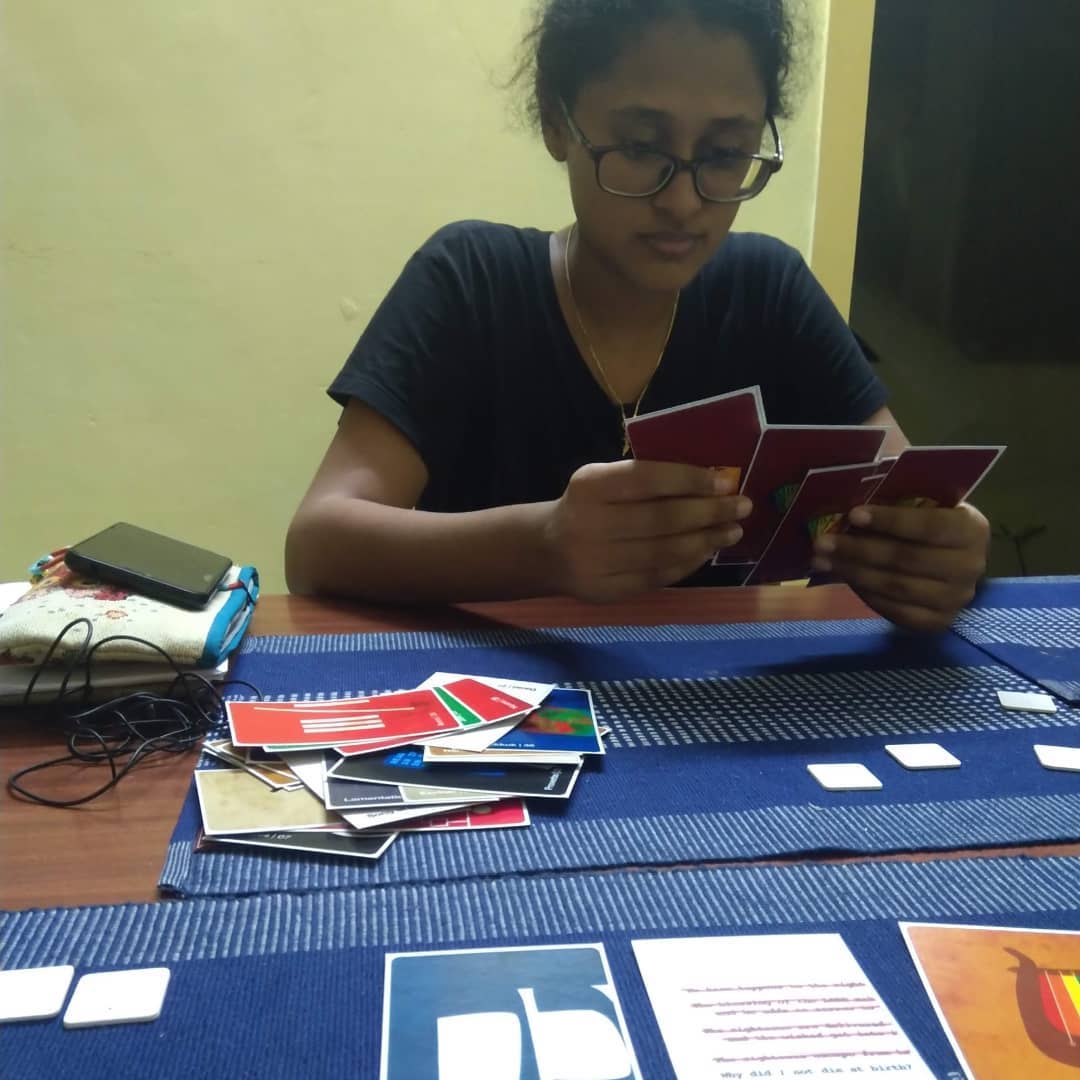 We've made progress on the game BIBLE. Playtested new rules yesterday. The game was quick and fun with various strategies to win, giving it the competitiveness it needed. We further changed the winning objective from just forming a set - to earning points by forming quicker and larger sets. We're also planning to theme the game around the historical challenges that was involved around printing the first Bible.. Hoping to finish this one soon.
#bible #biblegames #cardgamedesign #christiangames #christiantabletopgaming #jesus #faith #christian #setcollection #workinprogress #playtesting #gamefullearning #learnthroughplay #carddrafting #gamemechanics #quickgames #saltedmangoes