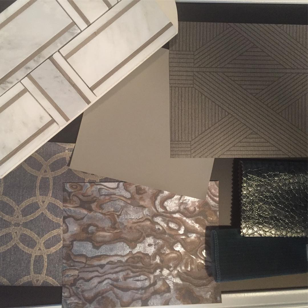Lots of pretty things! .
#austindesigner #austininteriordesign #interiordesign #wallpaper #tile #fabrics #ohmy #geometric #austin #remodel