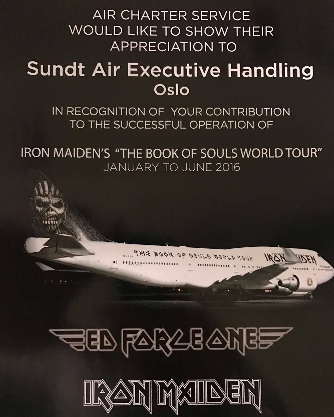 We appreciate the kind words @acs_aircharter We are ready for new cool challenges in 2017. Happy New Year from all of us. #executivehandling #sundtair #norway #aviation #avgeek #edforceone