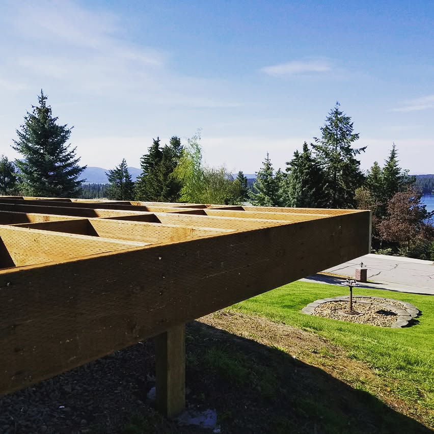 Hayden lake deck project.#kriscoconstruction #decks #officeview #contractors