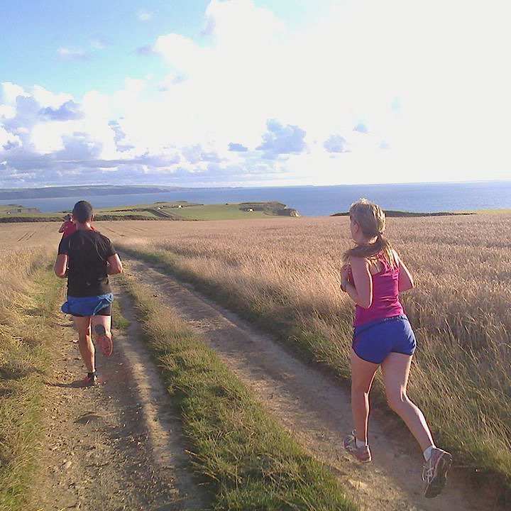 #buderats heading home over the fields in 2015. Paul and Sarah.