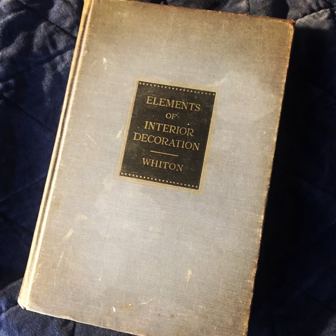 I found this book in my grandfather's collection! #whatatreasure #itsintheblood #interiordesign #austininteriordesign #austindesigner #antiquebook #elementsofinteriordecoration #oldbooks