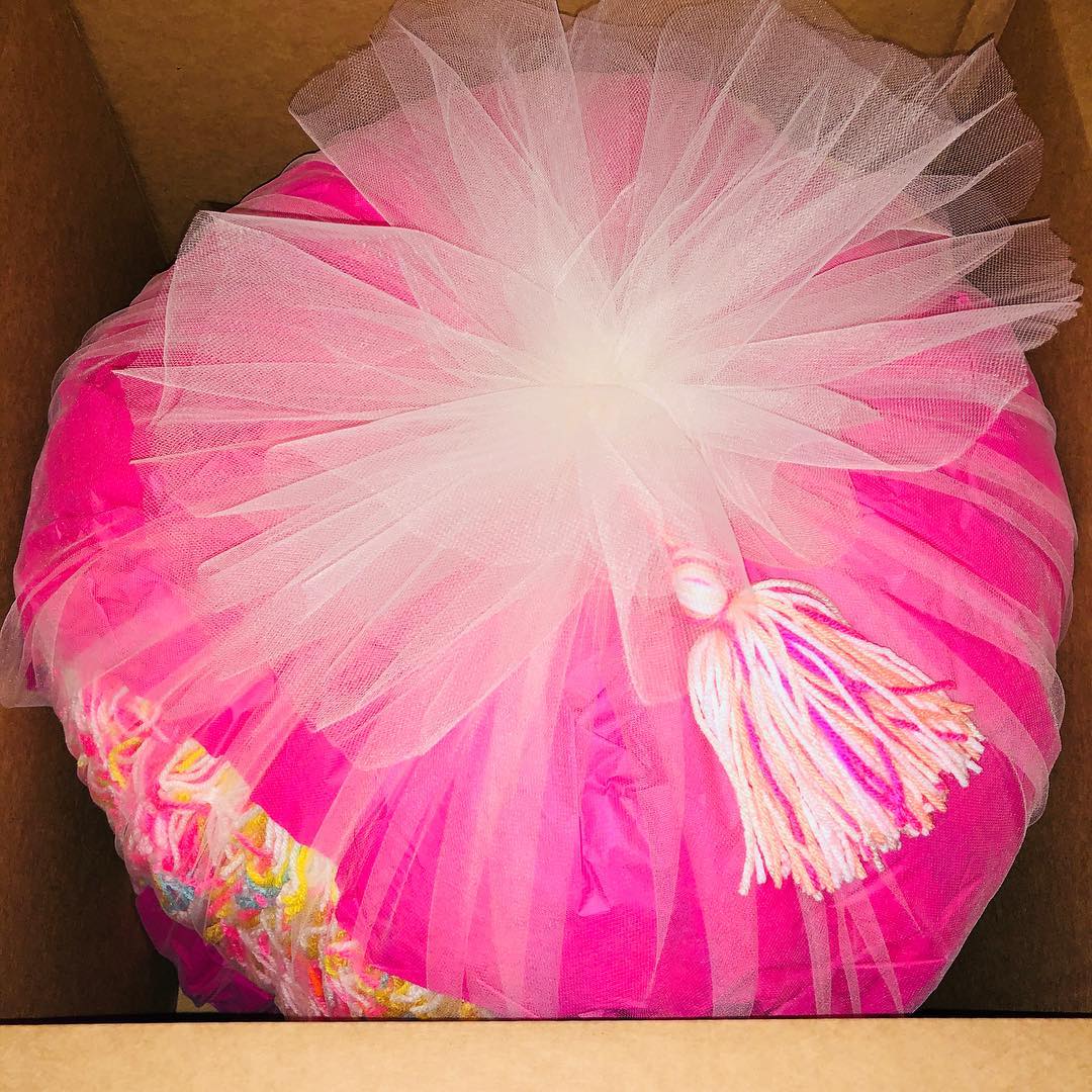 Are YOU getting a giant pom pom pouf for Christmakwanzakah this year? โ๏ธ ๐ โจ #pompom #giantpompom