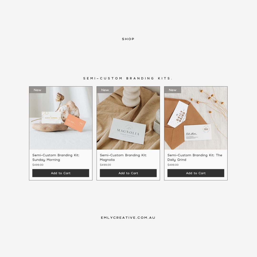 How are you planning on using the new year momentum to benefit your business? ⠀⠀⠀⠀⠀⠀⠀⠀⠀
⠀⠀⠀⠀⠀⠀⠀⠀⠀
With the new year lurking around the corner, this a great opportunity for businesses to advertise, market and play on the optimistic nature of new beginnings! ⠀⠀⠀⠀⠀⠀⠀⠀⠀⠀⠀⠀⠀⠀⠀⠀⠀⠀
To put it simply, your potential customers are generally happier so they more likely to be open to new things AKA buy your products and engage with your services! ⠀⠀⠀⠀⠀⠀⠀⠀⠀⠀⠀⠀⠀⠀⠀⠀⠀⠀
And a great way to use this momentum is… a rebrand! ⠀⠀⠀⠀⠀⠀⠀⠀⠀
A brand new look for a brand new year. ⠀⠀⠀⠀⠀⠀⠀⠀⠀
⠀⠀⠀⠀⠀⠀⠀⠀⠀
As you may have heard, Emly Creative is currently booked out for 2021. But our semi-custom branding kits are still available! ⠀⠀⠀⠀⠀⠀⠀⠀⠀
*Purchase by the 25th of December to have your new branding ready before the new year. ⠀⠀⠀⠀⠀⠀⠀⠀⠀
⠀⠀⠀⠀⠀⠀⠀⠀⠀
➡️ CHECK THEM OUT IN OUR SHOP! ⠀⠀⠀⠀⠀⠀⠀⠀⠀
⠀⠀⠀⠀⠀⠀⠀⠀⠀
Alternatively, we are booking for February 2022. We have roughly 2 spots left. 🙌🏼⠀⠀⠀⠀⠀⠀⠀⠀⠀
⠀⠀⠀⠀⠀⠀⠀⠀⠀
Business owners, are you planning anything exciting for the 2022 new year? ⠀⠀⠀⠀⠀⠀⠀⠀⠀
⠀⠀⠀⠀⠀⠀⠀⠀⠀
-⠀⠀⠀⠀⠀⠀⠀⠀⠀
⠀⠀⠀⠀⠀⠀⠀⠀⠀
#graphicdesignmelbourne #simplelogo #minimaldesign #minimallogo #minimalbrand #minimalbranding #simplebranding #simpledesign #elegantbranding #boutiquebranding #beautybranding #wellnessbranding #modernbranding #calledtobecreative