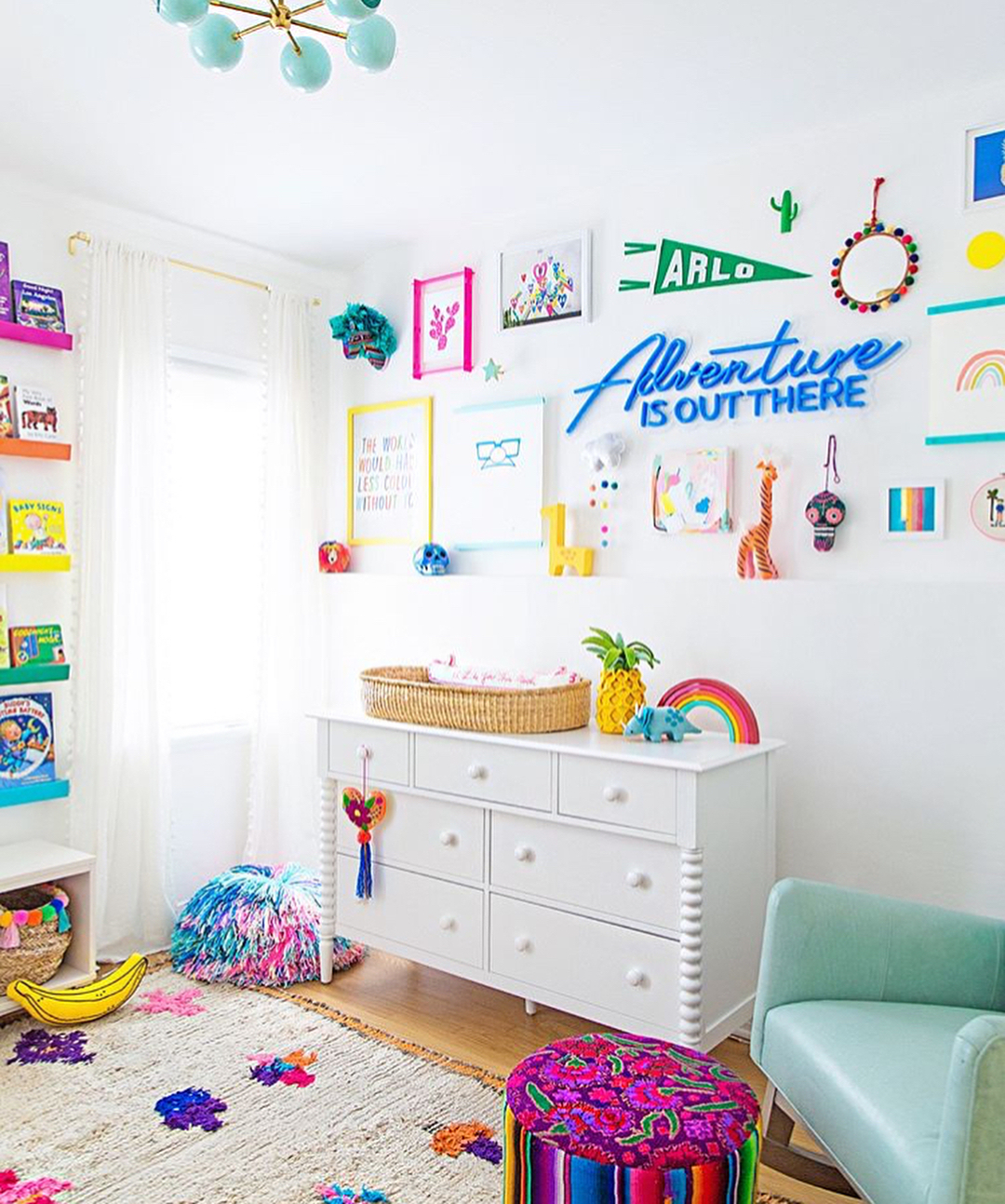 Thank you a million times over @shopstudiodiy for letting us custom make you a Pom Pom poof for this incredible room!!!!!!! ๐๐ป๐