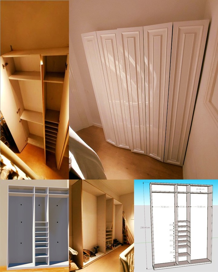 Cozy Wardrobe #furniture #furnituredesign #woodwork #houserenovation #cozyhome #smartliving #sketchup #aanemer #painting #schilderwerk #carpenter #denhaag #amsterdam #utrecht