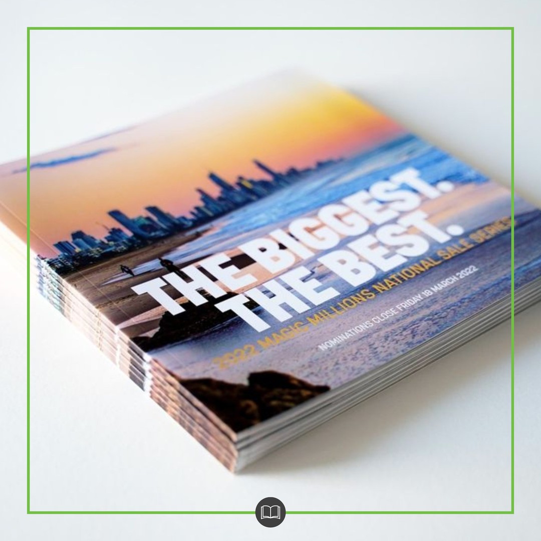 Awesome print job by @fastproofpress on the 2022 Magic Millions National Sale Series Nomination Brochure. Great attention to detail especially in the tabbed inner pages. #magicmillions #fastproofpress #printsnotdead #brochuredesign #graphicdesign #artwork