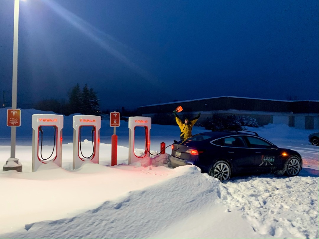 ⭐️ Tesla Tip #4: low temperatures take charge time
❄️ Winter range drops approximately 10% per -10 degrees. Plan ahead with weather apps like Wunderground and Windy.com.
Temperature also drops suddenly with weather fronts & daily with late aft/evening: plan to arrive mid-aft (4 PM) or bank an extra 10-20% range, more in winter/storms.
Don Goodeve was my trusty #1 (chief engineer and private pilot) thru 5 blizzards & 9000 km in 9 days between Xmas & New Years 2020 when we were the first to Supercharge from Victoria to Calgary to Sudbury & back both north & south of Superior. 🗺
We had no issues with the car except a frozen frunk latch that opened after an indoor car wash (we carried de-icer too). Bring a sturdy shovel in case the chargers are not plowed out! 🌨
👉 See videos of our trip —
Facebook: Supercharging-Trans-Canada
YouTube: Alset Tours
•
•
•
•
•
#ecotourism #alsettours #electrictourism #explorebc #bcwinetour #bcwine #canadianfoodie #explorepnw #pnwonderland #ethicaltourism #vancouverisland #explorevancouverisland #teslamodelx #solarpower #solar #victoriabc #yyj #eatlocal #smallbusinessyyj #supportlocalyyj #teslatips