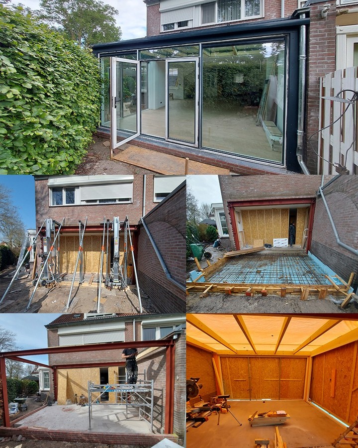 Uitbouw serre #serre #uitbouw #steel #aanemer #aanemersbedrijff #reconstruction #renovation #loodgieter #tileswork #tileinstallation #tegel #rubi #dubbelglass #trippleglass #semcoklima #trespa #denhaag #utrecht #amsterdam #hoofddorp