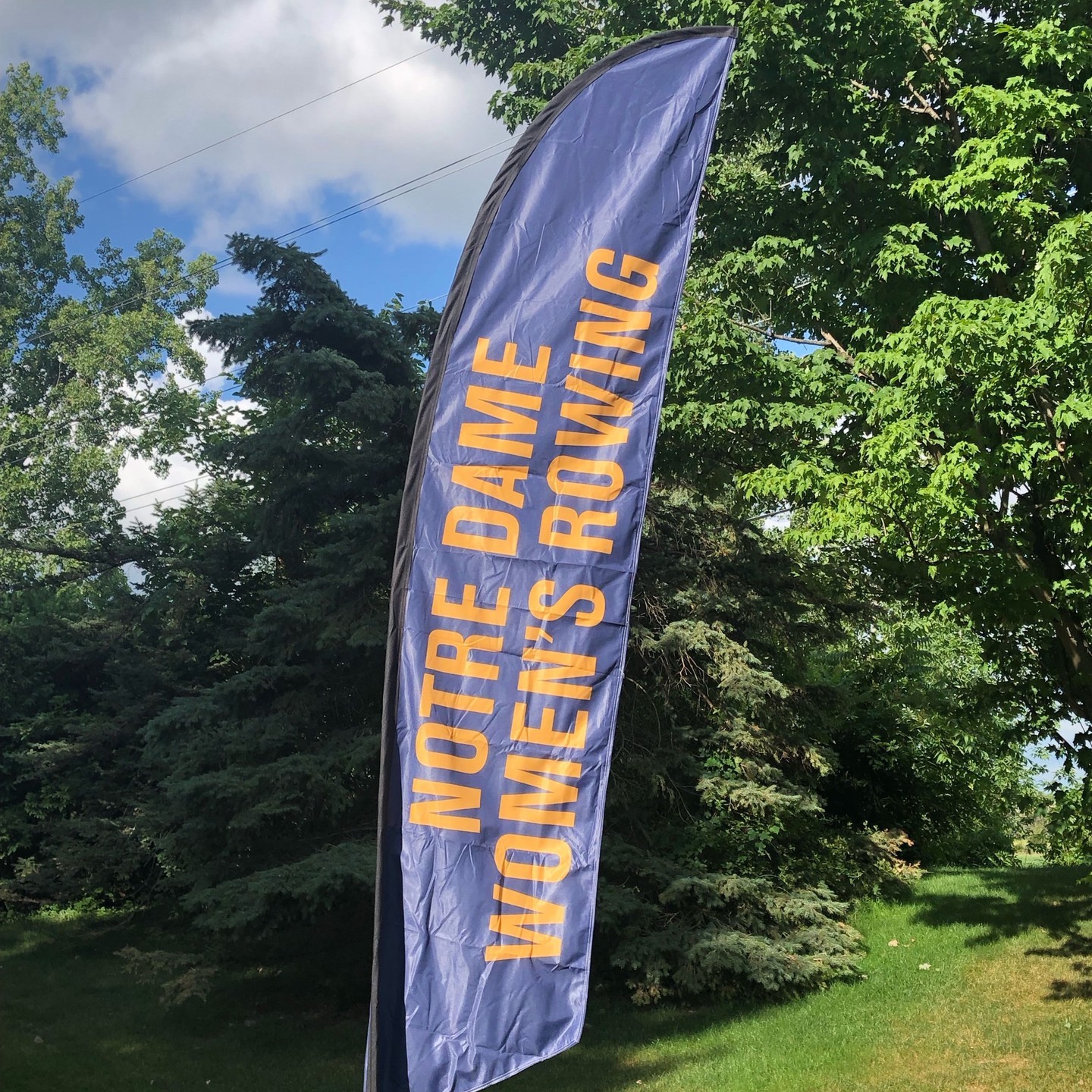 Row, Row, Row your Notre Dame Women’s Rowing Boat! We are proud to help Notre Dame teams to showcase their incredible athletic abilities at locations all around the country.