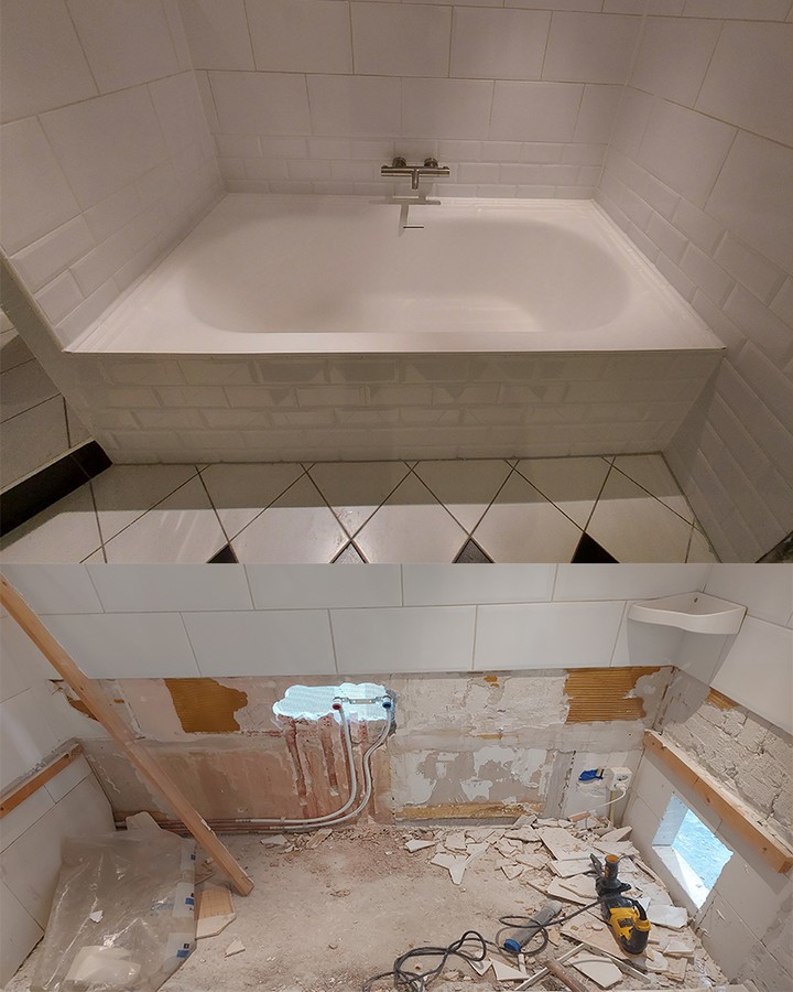 Comfortable Bath #luxurybathroom #bathroom #bath #sink #renovation #houserenovation #cozyhome #smartliving #luxurylifestyle #teakwood #bathroomdesign #bathroomdecor #aannemer #amsterdam #denhaag #utrecht #glasswall #tiles #tilesdesign #mozaic #tileshower #grohe
#instalations #plumbing