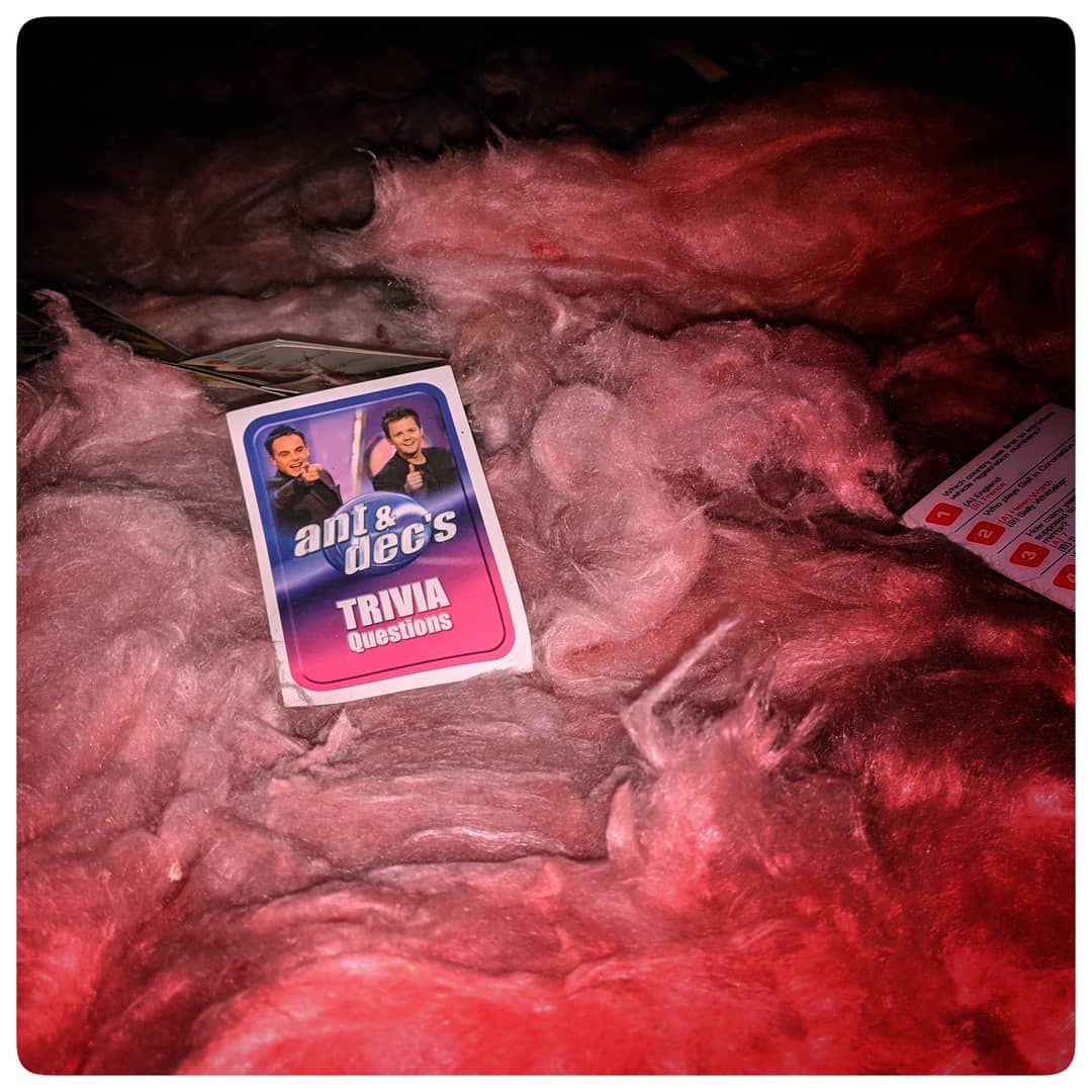 So as I have to go in a lot of loft spaces I am often asked "have you ever found anything valuable?" Well apart from a portrait of John Wayne (see an earlier post) I would have to say no, until today.
Ant & Dec trivia cards!!!!! I truly have struck gold!!!!!
#epc #floorplan #floorplans #energy #energyconservation #energyefficient #loft #attic #cashintheattic #antanddec #antanddecssaturdaynighttakeaway #trivia #antmcpartlin #declandonnelly #trivia #birmingham #birminghamuk #livingthedream