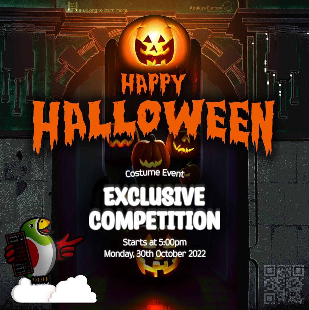 Happy Halloween!
Join us in an exclusive event to test your Abakus Competitive skills!
#Like this post to enter the prize-giving event!
Go to our website to learn more.
#AbakusUK #Maths #AbakusEurope #Abacus
#Arithmetic #education #abakus #абакус #Halloween