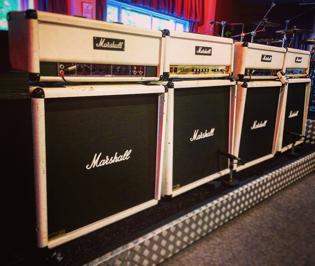 Marshall making it as loud and sweet as a Seven-forty-seven flying over heaven #rehearsalstudio #studio #marshallamps #letsrock