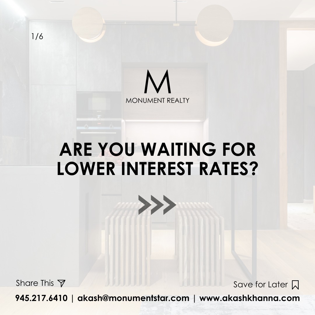 Interest Rates have gone up to 7% and should I wait for the interest rates to drop?
This is a question I've been getting a lot lately, especially as interest rates have reached record highs over the past month. So, should you wait for them to go lower before buying. Here's what you need to know:
1. Interest rates can change quickly and unexpectedly, making it difficult to predict when they will be lower. Waiting for rates to drop could mean missing out on a great opportunity.
2. Lower interest rates can mean lower monthly payments but they can also mean higher home prices. In a competitive market, sellers may be less likely to negotiate on price if they know interest rates are low.
3. The decision to buy a home should be based on your personal financial situation, including your income, savings, and credit score. If you're financially ready to buy a home, waiting for lower interest rates may not make sense.
4. It's better to act now rather than wait for future rate declines that may never come. If you've found a home that fits your needs and your budget, don't wait! You will certainly benefit from taking advantage of the current rates.
Have other questions about mortgages or interest rates? Don't hesitate to ask! Send me a message or leave a comment with any questions below.
www.akashkhanna.com
#RealEstateTips #InterestRates #RealEstateAdvise #Homesforsale #Realestate #Realtor #dfwrealestate #texasrealtor #texasrealestateagent #dallas #house #home #homebuyers #texas #buyingandsellingdfw #dallastx #forsale #beautiful #love