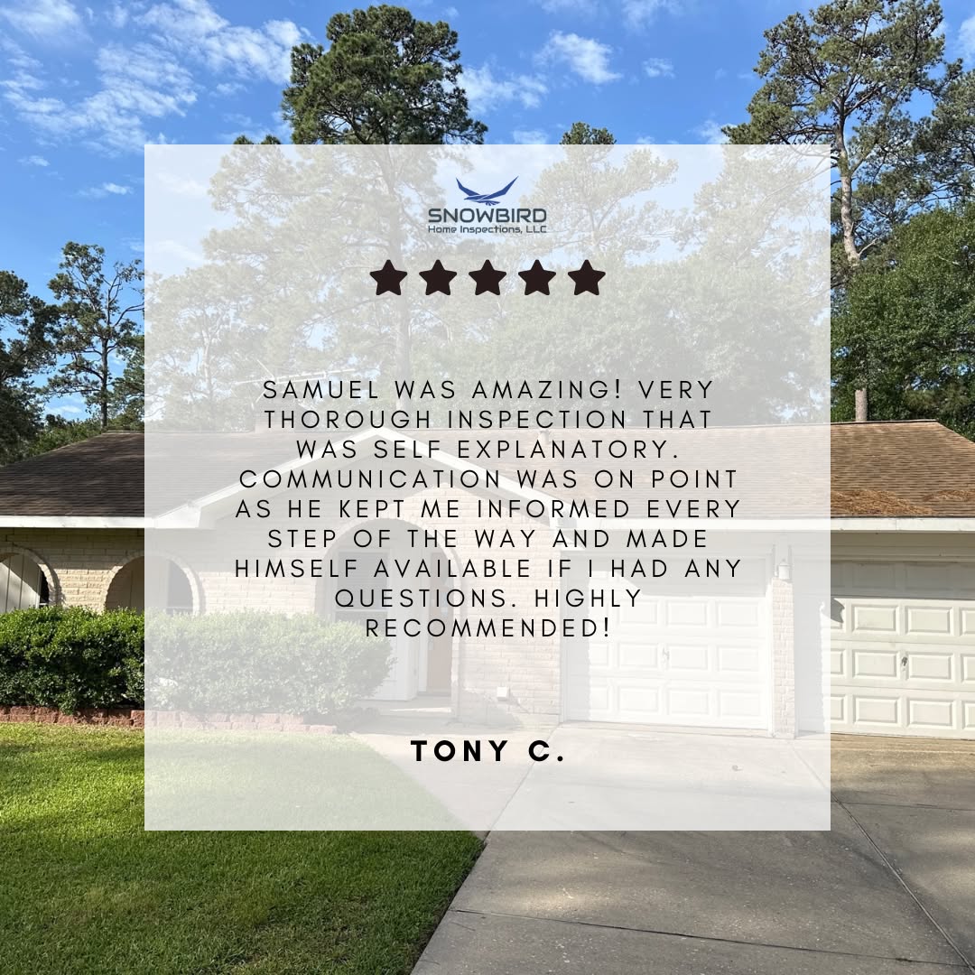 Thank you for the kind words, Tony! We loved working with you!
"Samuel was amazing! Very thorough inspection that was self explanatory. Communication was on point as he kept me informed every step of the way and made himself available if I had any questions. Highly recommended!"