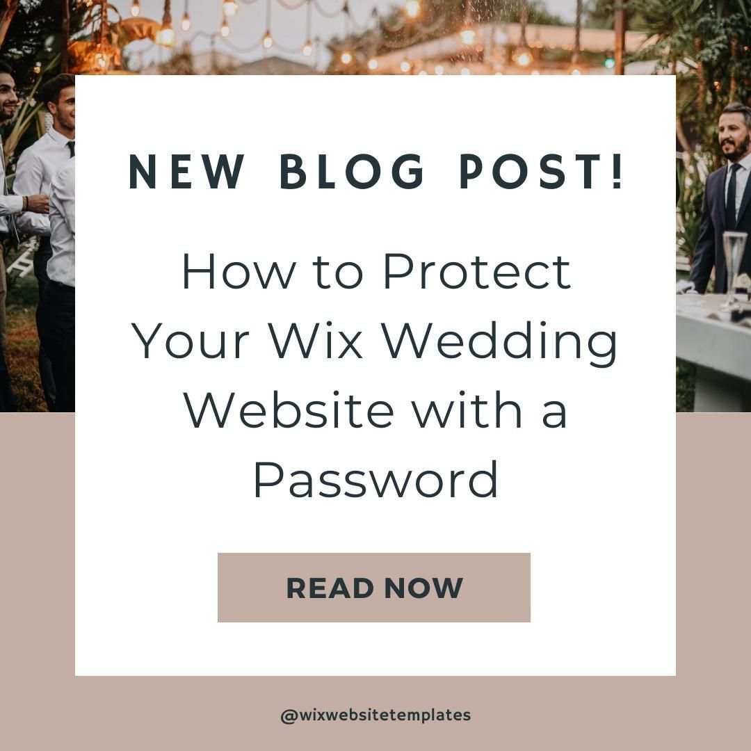 💍 Exciting News! 💍 We've just published a new blog post on our website all about protecting your Wix wedding website with a password.
🎉🔒 Now you can ensure the privacy and exclusivity of your personal information and wedding details while sharing the joy of your special day with loved ones.
💌 Discover how to implement password protection using Wix's simple yet powerful feature.
💪 Head over to our website and check out the blog post now to learn how you can keep your wedding website under lock and key.
✨ Link in bio!
#WixWeddingWebsite #PasswordProtection #PrivacyandExclusivity #SecureYourSpecialDay #Wix #WixWeddingWebsite #WeddingWebsite #WeddingRSVP #WixWebsite #WixWebsiteTemplates