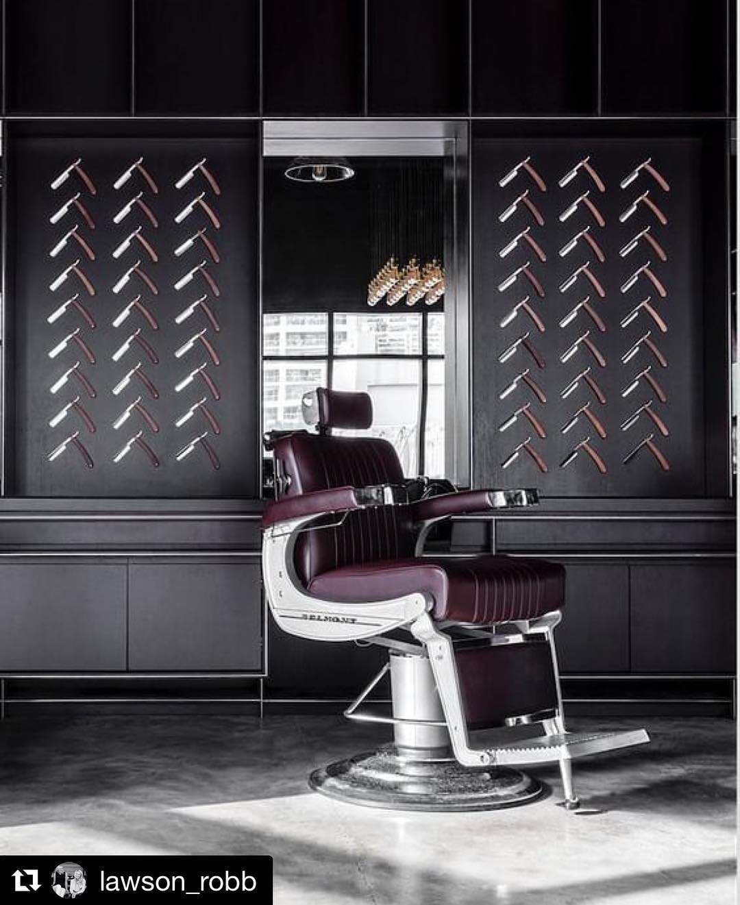 Inspiring #Barbershop #Design from @chapsandcobarbershop ✂️ #Repost @lawson_robb with @get_repost
・・・
@takara_belmont_uk Chair at Dubai's coolest Barbershop Concept @chapsandcobarbershop #curatedbyLR #designinspiration #barbershop
.
.
.
.
.
#interiordesign #lawsonrobb #architecture #design #inspo #interiorinspiration #designdujour #designinspo #interior #interiorinspo #interiorinspiration #retailinteriors #babershopdesign #industrialdesign #takarabelmont #interiorphotography #darkfeels #darkinteriors #saloninterior #wellness #wellnessdesign #mancave #mantuary #masculinedesign #masculineinteriors