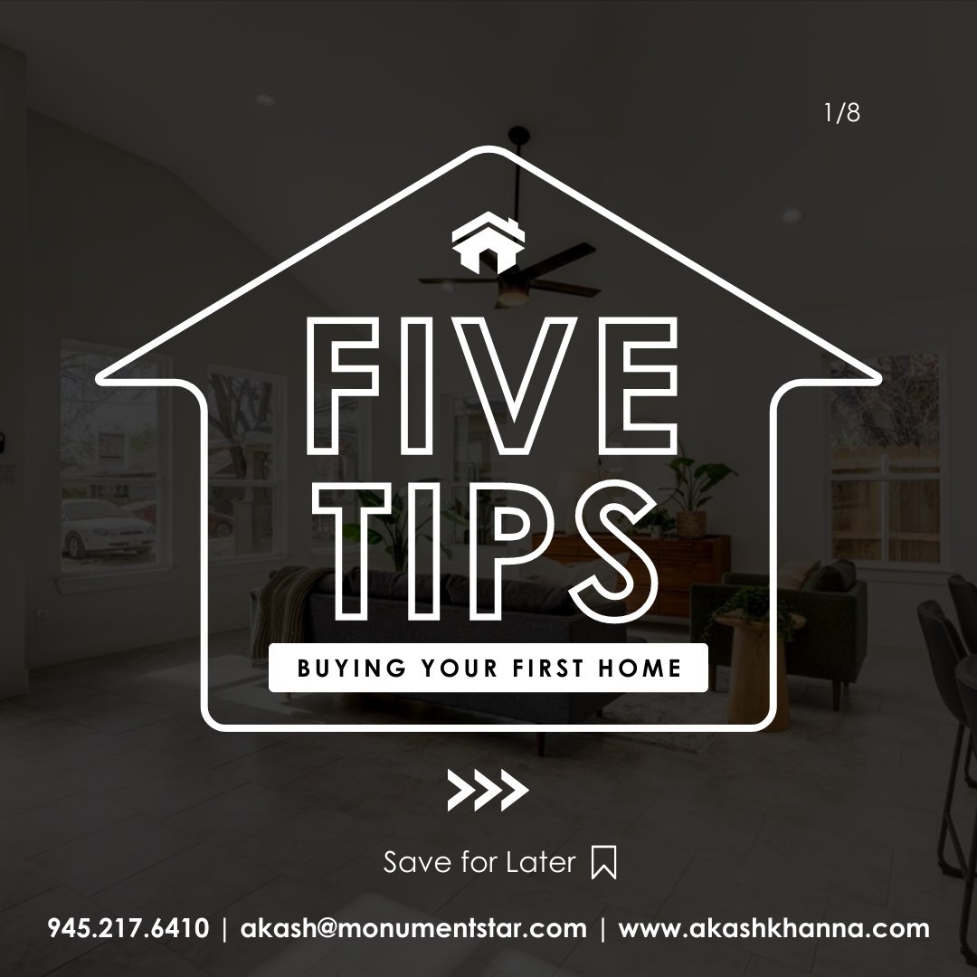 Buying your first home can be a confusing experience. There are many steps and requirements, and you might be worried about making a costly mistake.
Here are tips you need to consider when buying your first home:
1. Prepare your finances
2. Plan your budget early
3. Find mortgage loans that fit your budget
4. Hire a real estate agent - Hi nice to meet you!
5. Inspect the home with an inspector
#FirstTimeHomebuyerTips #HomeownershipJourney #HouseHunting101 #BudgetingForHome #FindingThePerfectHome #MortgageKnowHow #RealEstateInsights #HomebuyingAdvice #InvestingInMyFuture #DreamHomeGoals