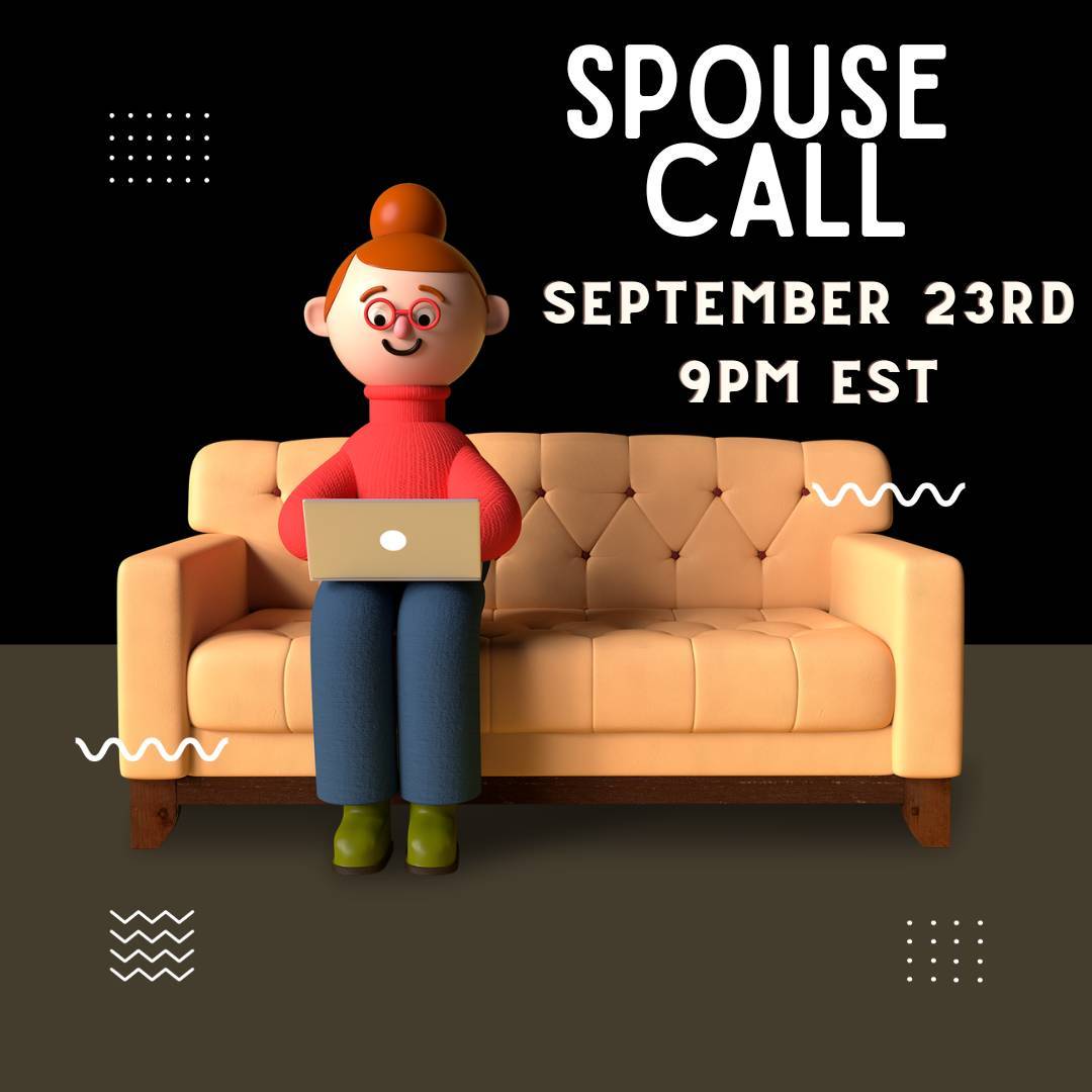 Come join us for this month's Spouse Call!!
If you aren't familiar, Spouse Calls are our monthly costs that allow members of the Project CF Spouse community to come together and talk in real time.
These chats are very informal but also very informative! We would love to have you be a part of them!!
#projectcfspouse #cysticfibrosis #cf #cfspouse #cfpartner #spousecall