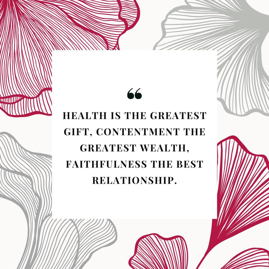 Embrace the power of self-care and make wellness a daily ritual. 🌿 Here's a little dose of inspiration to kickstart your day: 'Health is the greatest gift, contentment the greatest wealth, faithfulness the best relationship.' 💚
#WellnessJourney #SelfCareSunday #MindBodyBalance #WellnessQuotes #HealthyLiving #InspirationOfTheDay
