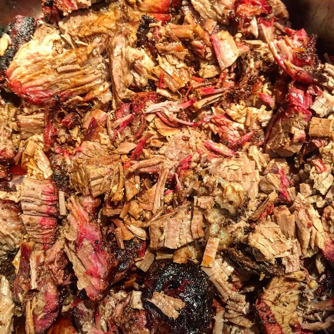 The great mountain of chopped brisket 🙏 ⛰ #theurbangriller #brisket #texas #bbq #texasbbq #meat #beef #delicious #meatporn #tasty #meateater #fitfood