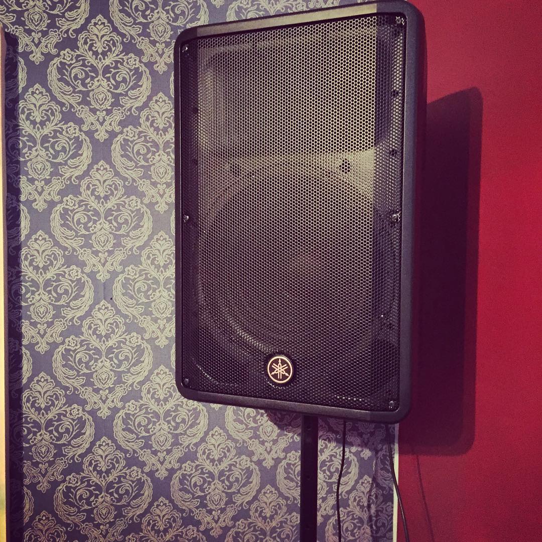 Brand thumping new DBR 15’s into Room 2. For crystal clear vox and awesome low end. Room 1 and 2 now boasting the Yamaha DXR and DBR 15” range.
