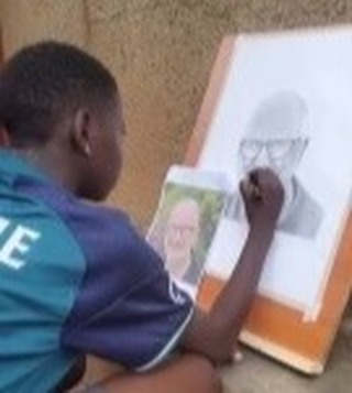 Barbra, a high school girl in Kisubi drew a sketch of Jerome inspired by a photo of him. The YTB adult coordinator, Annitah, said they will frame it and hang it in the small room they are converting to a resource library and chess room. What a wonderful tribute to our Founder!