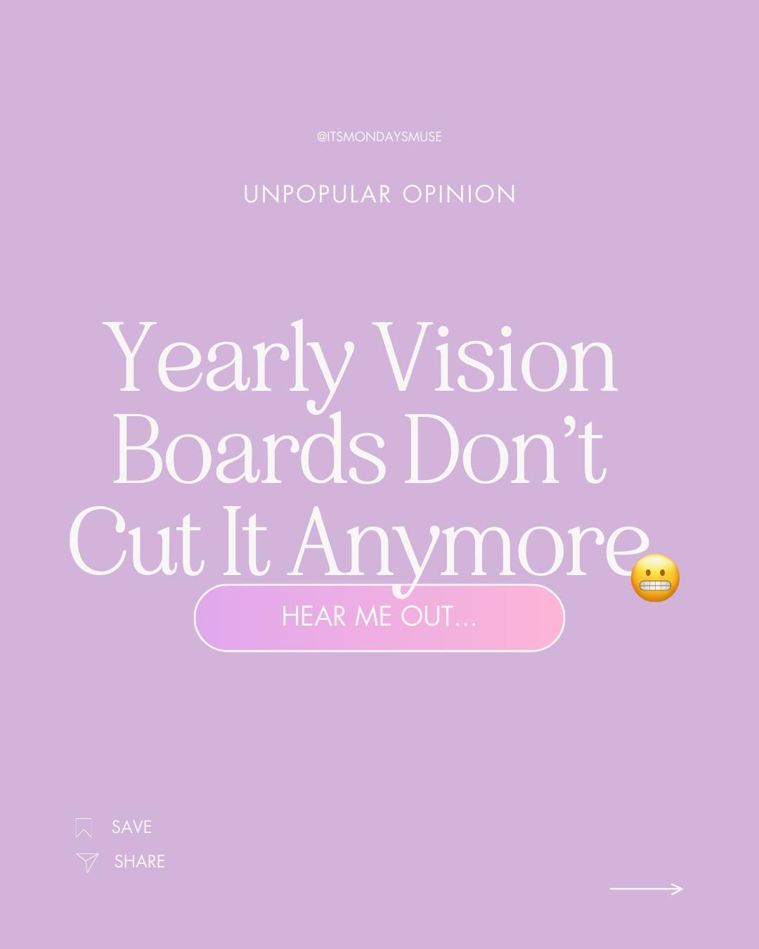 I ditched yearly vision boards and honestly, you might need to also. *que Nene's voice*
Yes, you read that right and yes, I said what I said, but before you try to tussle with me, just hear me out.
Since it's the start of the new year, when you scroll on IG and the clock app, all you see is others printing out aesthetic pics and quotes, cutting them out, and gluing them on poster boards.
But that doesn't work for me and if you've read this far I bet it doesn't work for you either huh? It's overwhelming af. So instead, each quarter, I set goals that are more focused, more doable, and way less overwhelming. It's about celebrating the small wins, staying flexible, and actually enjoying the journey.
And you know what? It works. I've been hitting my targets, feeling less stressed, and honestly, having more fun with it all. 🎉 So, I'm curious, Muses – how do you plan your goals? Ever tried the quarterly magic? Or are you rocking another method that's keeping you on track? Let's share and help make this a 'Rich Girl 2024'. #itsmondaysmuse
#businesstips #creativegalgang #bizowners #websitedesigner #brandingstrategist #brandstylist #fempreneur #bosslady #empoweringwomen #creativestudio