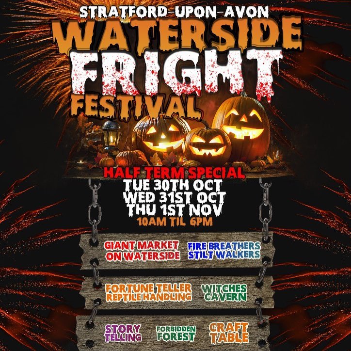 Spooked to announce we will be at Stratford Upon Avon Waterside Fright Festival Tuesday 30th October-Thursday 1st Nov! Mixing our favourites, Smokey Smokey BBQ & Horror!! Come see us it’s gunna be all to spooky! 👻 🔥🥩🤡 🎃 #stratforduponavon #stratfordriverside #spooky #texasbbq #bbq #tasty #events #theurbangriller