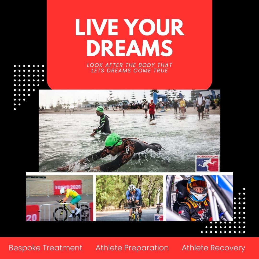 A common thread of my clients that participate in their chosen sport(s), is the desire to win. Whilst some will get medals, some compete in Olympics, some win national championships; many will strive, participate and thrive on the experiences gained simply pushing their personal limits.
The people who take their dreams to the next level, are the ones that usually turn up at the clinic looking for ways to support their body to live their dream.
Sports Massage - what is it really? Just a name for doing the same as any other remedial therapist or is it more? For me, it's a journey together which means some rather deep conversations/observations/testings that determine the treatment program. Important conversations like training programs, nutrition, event dates, key milestones, recovery planning and much more determine 'next steps'.
Techniques employed vary and may include deep tissue, myofascial, lymphatic, para-sympathic, cupping, blading, NMS, muscle energy, neural flossing, kinetic chain activation, positional release...the list goes on.
So, live your dream = look after the body that lets dreams come true!
Thank you to my wonderful clients whose images appear on this post (and my other posts).
#liveyourdream #athleterecovery #athletepreparation #sportsmassagemortdale #bespokemassage